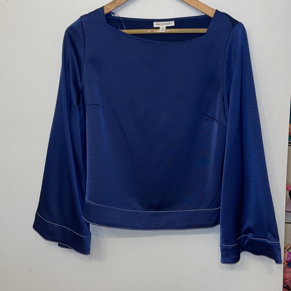 Blue casual blouse
